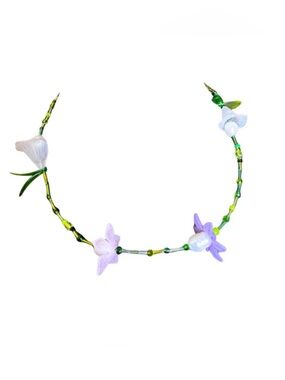 Hand Crafted Genuine Pearl and Flower Necklace